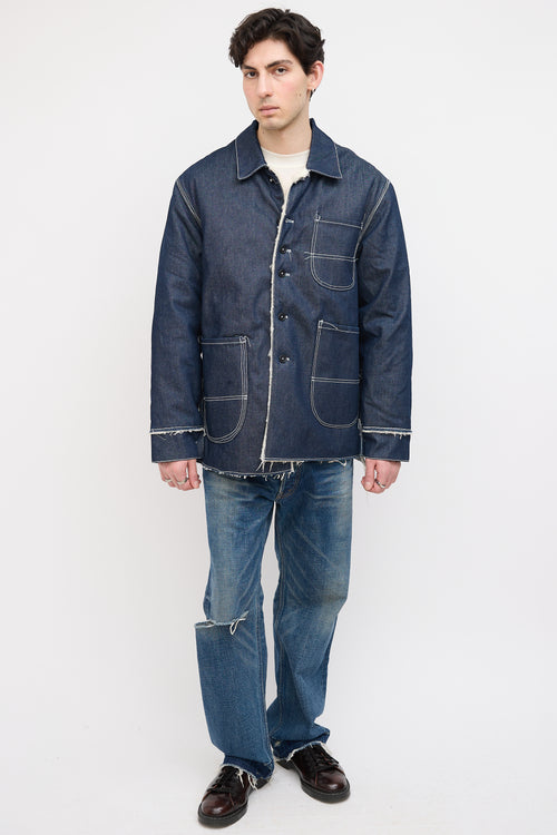 Camiel Fortgens Dark Wash Padded Denim Jacket