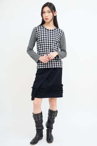 Comme des Garçons Black 
White Checkered Top