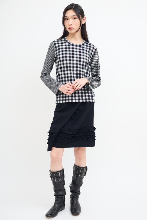 Comme des Garçons Black 
White Checkered Top