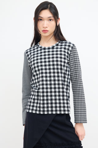 Comme des Garçons Black 
White Checkered Top