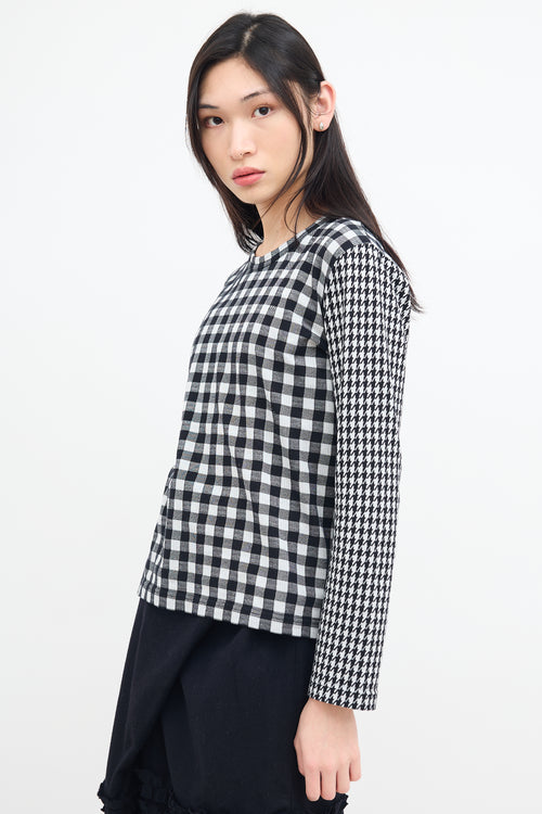 Comme des Garçons Black 
White Checkered Top