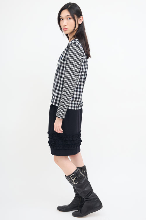 Comme des Garçons Black 
White Checkered Top