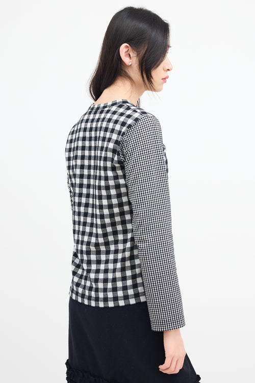 Comme des Garçons Black 
White Checkered Top