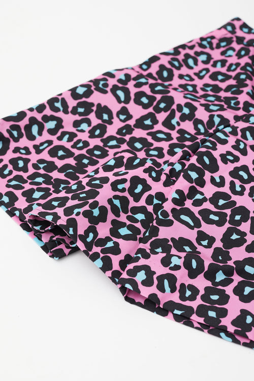 Comme des Garçons Pink 
Black Pattern Short