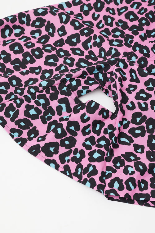 Comme des Garçons Pink 
Black Pattern Short