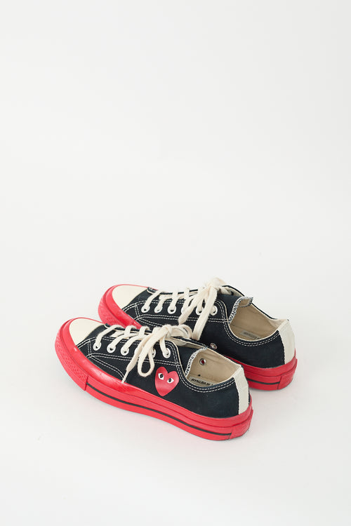 Comme des Garçons X Converse Black 
Red Chuck 70 Sneaker