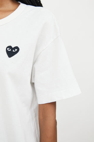 Comme des Garçons PLAY White 
Black Logo T-Shirt