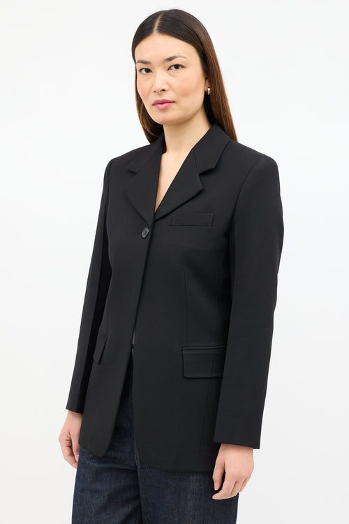 Fall 2018 Wool Single Button Blazer