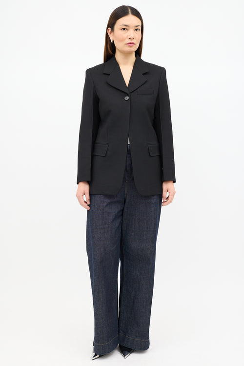 Fall 2018 Wool Single Button Blazer