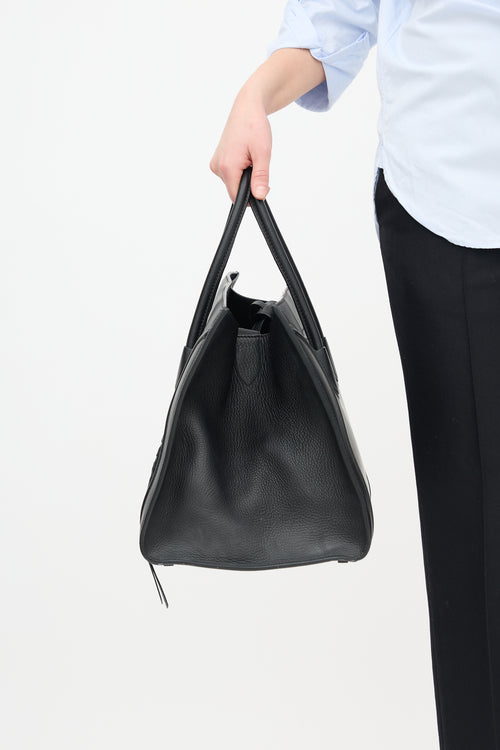 Celine Black Leather Medium Phantom Bag