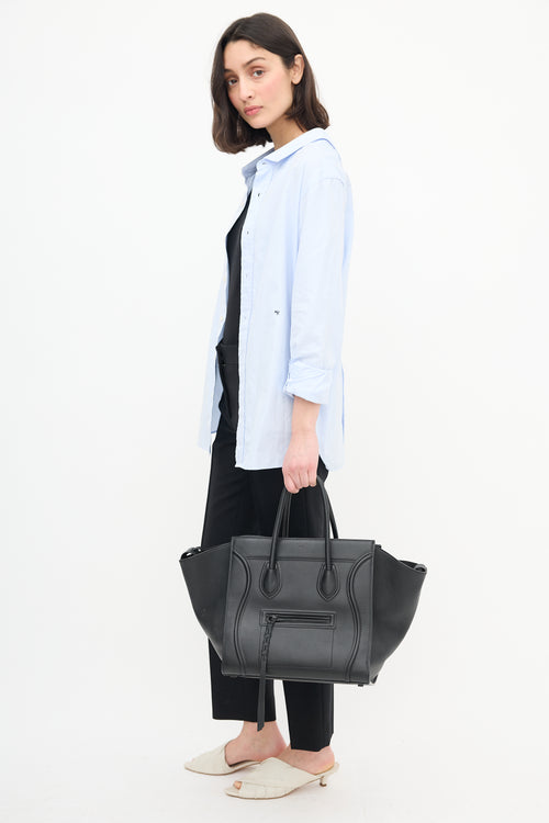 Celine Black Leather Medium Phantom Bag