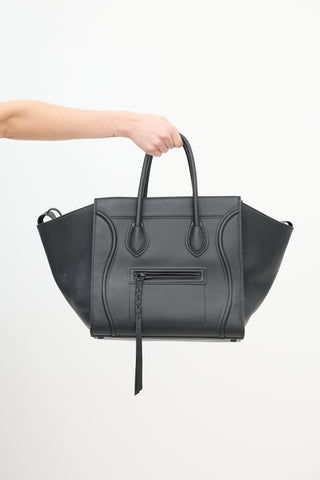 Celine Black Leather Medium Phantom Bag