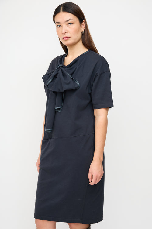 Celine Resort 2018 Navy Sash Midi T-Shirt Dress