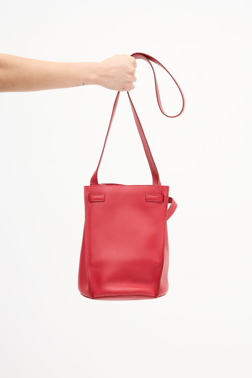 Celine 2017 Red Leather Big Bucket Bag