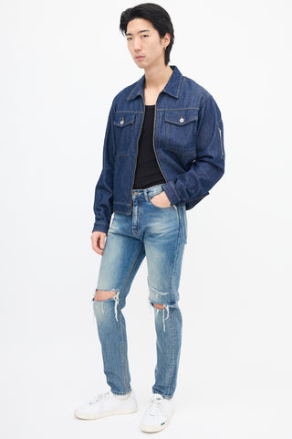 Celine Medium Wash Distressed SL003 Jeans