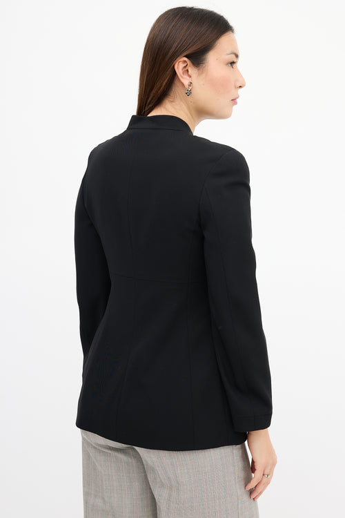 Chanel Fall 1998 Black Wool Stand Collar Blazer