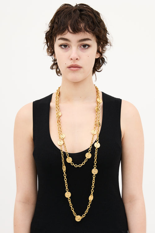 Chanel Spring 1994 Gold Coin Belt Necklace