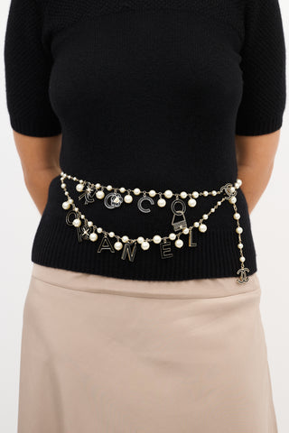 Chanel SS 2007 Gold 
Faux Pearl Coco Charm Belt