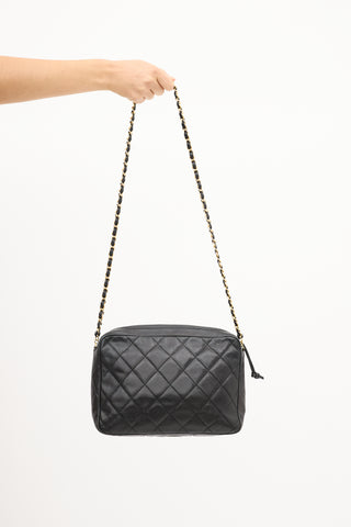 Chanel 1994 Black Quilted Caviar Crossbody Bag