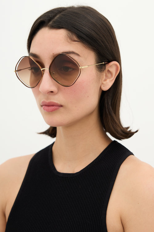 Chloé Gold 
Brown CE159S Sunglasses