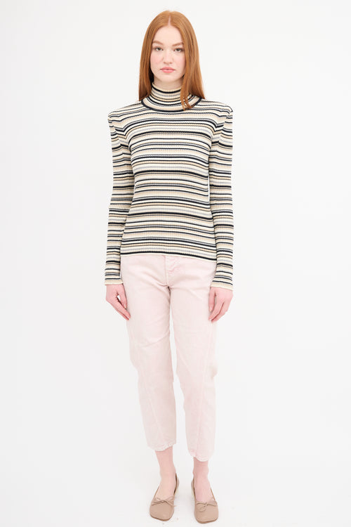 Chloé Striped Turtleneck Top