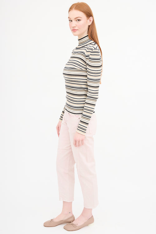 Chloé Striped Turtleneck Top