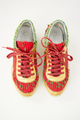 Chanel Multicolour Tweed 
Leather Sneaker