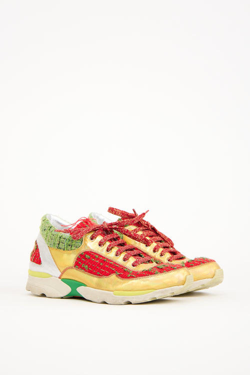 Chanel Multicolour Tweed 
Leather Sneaker