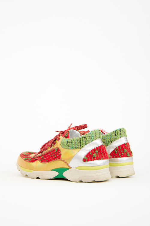 Chanel Multicolour Tweed 
Leather Sneaker