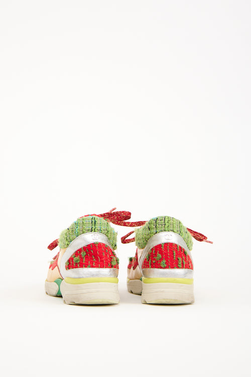 Chanel Multicolour Tweed 
Leather Sneaker