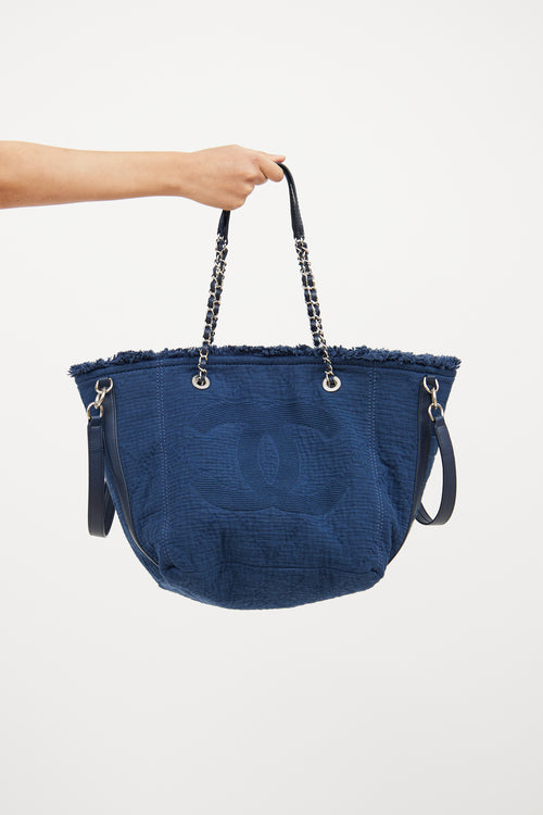 2020 Navy Double Face Deauville Tote Bag