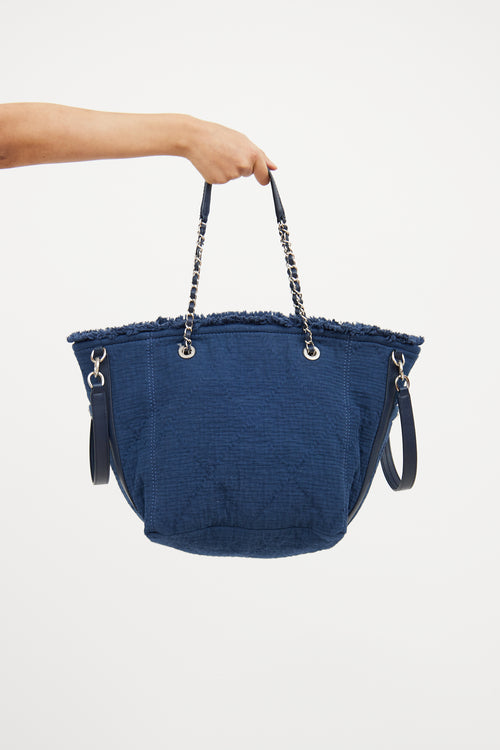 2020 Navy Double Face Deauville Tote Bag