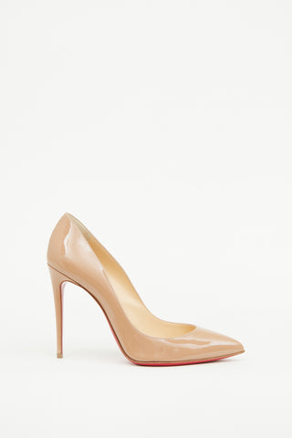 Christian Louboutin Beige Patent Pigalle Follies Pump