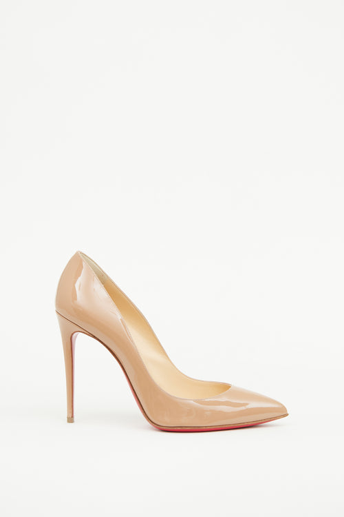 Christian Louboutin Beige Patent Pigalle Follies Pump