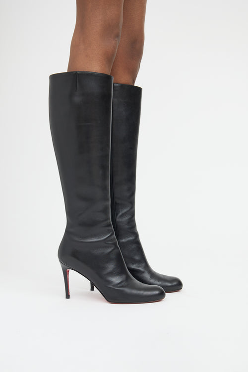 Christian Louboutin Black Leather Botalili Boot