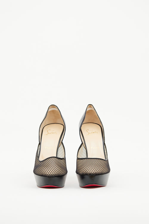 Black Mesh Platform Christian Louboutin