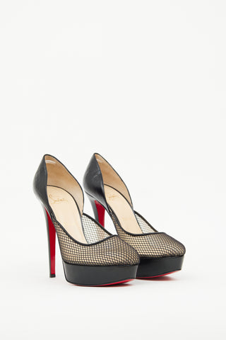 Black Mesh Platform Christian Louboutin