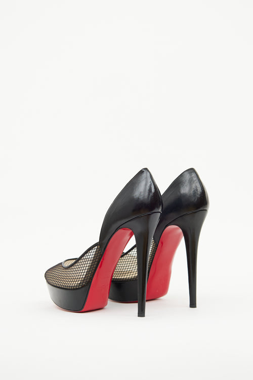 Black Mesh Platform Christian Louboutin