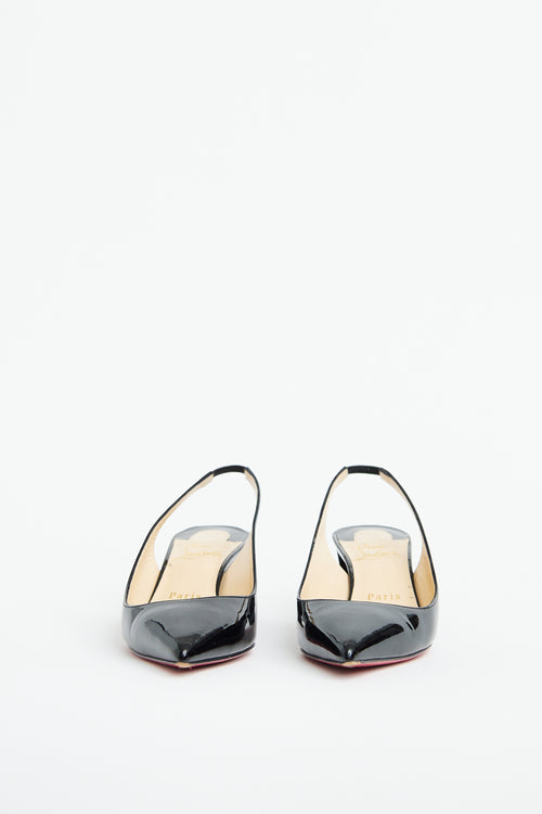 Christian Louboutin Black Patent Slingback Pump