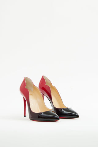 Christian Louboutin Black 
Red Hot Chick 100 Pump