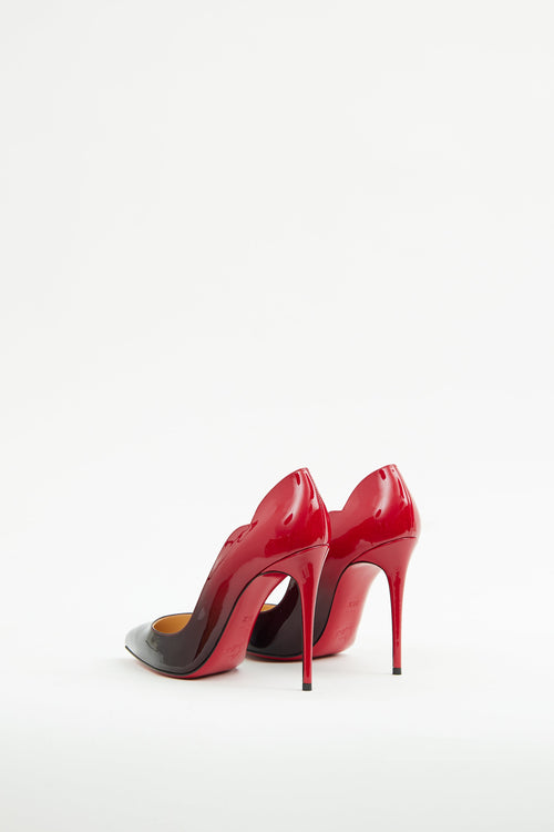 Christian Louboutin Black 
Red Hot Chick 100 Pump