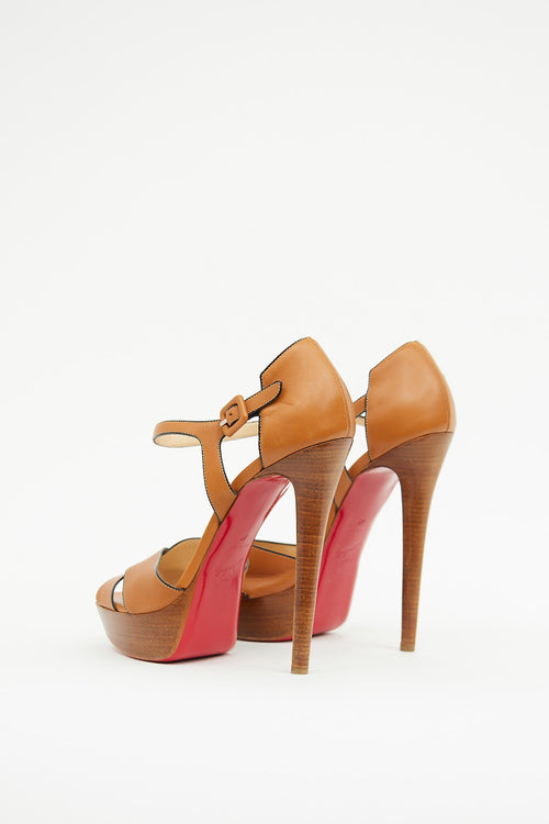 Christian Louboutin Brown Crossover Sandal