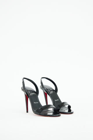 Christian Louboutin Black Patent Astrid 100 Pump