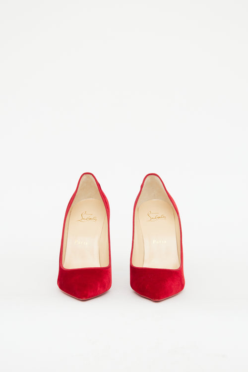 Christian Louboutin Red Velvet  Pump