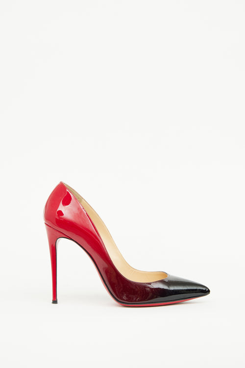 Christian Louboutin Red 
Black Kate  100 Pump