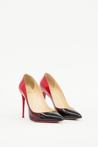 Christian Louboutin Red 
Black Kate  100 Pump