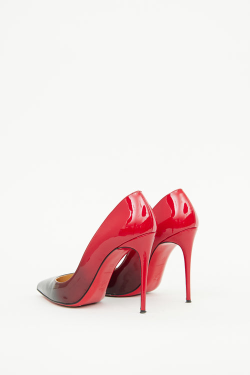 Christian Louboutin Red 
Black Kate  100 Pump