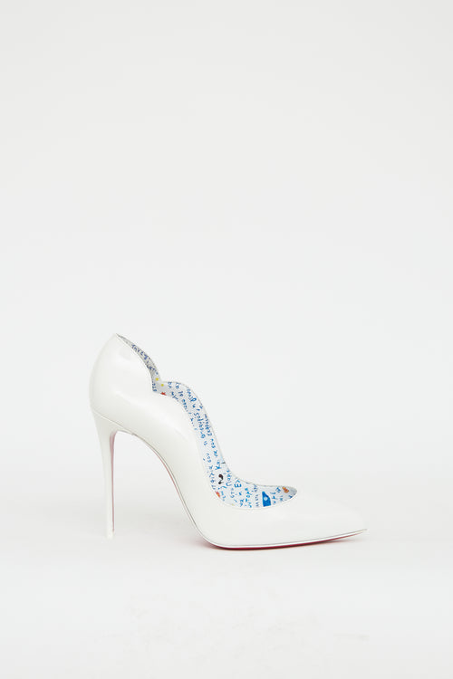 Christian Louboutin White Patent Hot Chick Pump