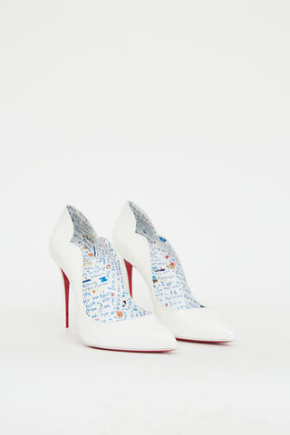 Christian Louboutin White Patent Hot Chick Pump