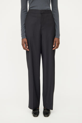 CO Black Pinstripe Dress Pant